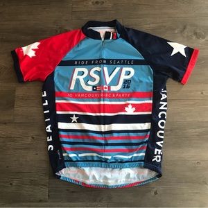 RSVP Men's Cycling Jersey - Blue and Red